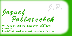 jozsef pollatschek business card